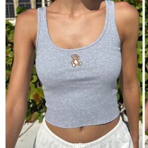 John Galt teddy bear crop tank